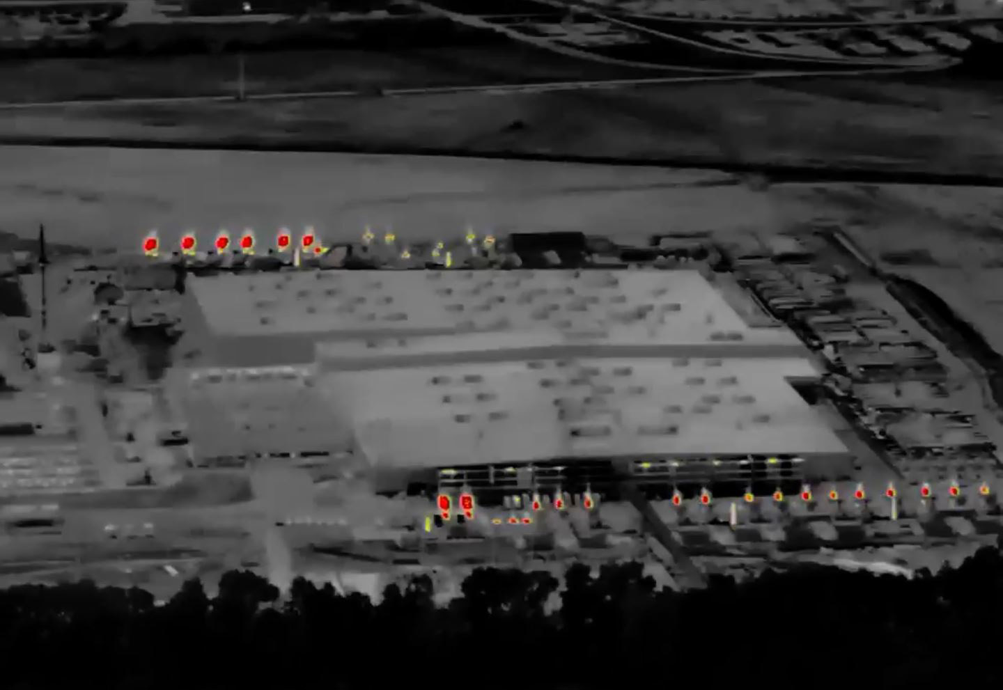 Thermal image of xAI data center. Thermal image of xAI data center.