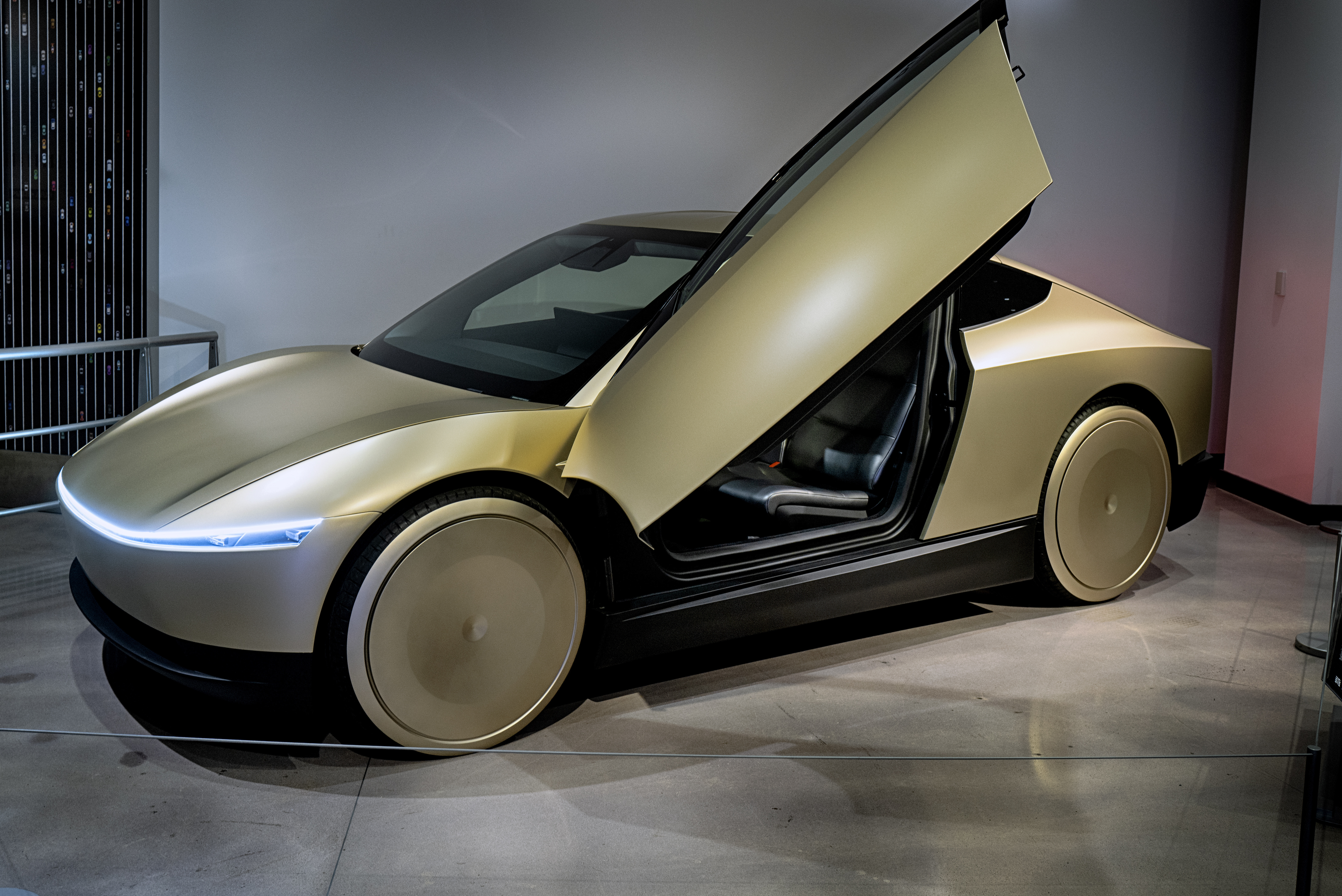 A fully functional, preproduction Tesla Cybercab.