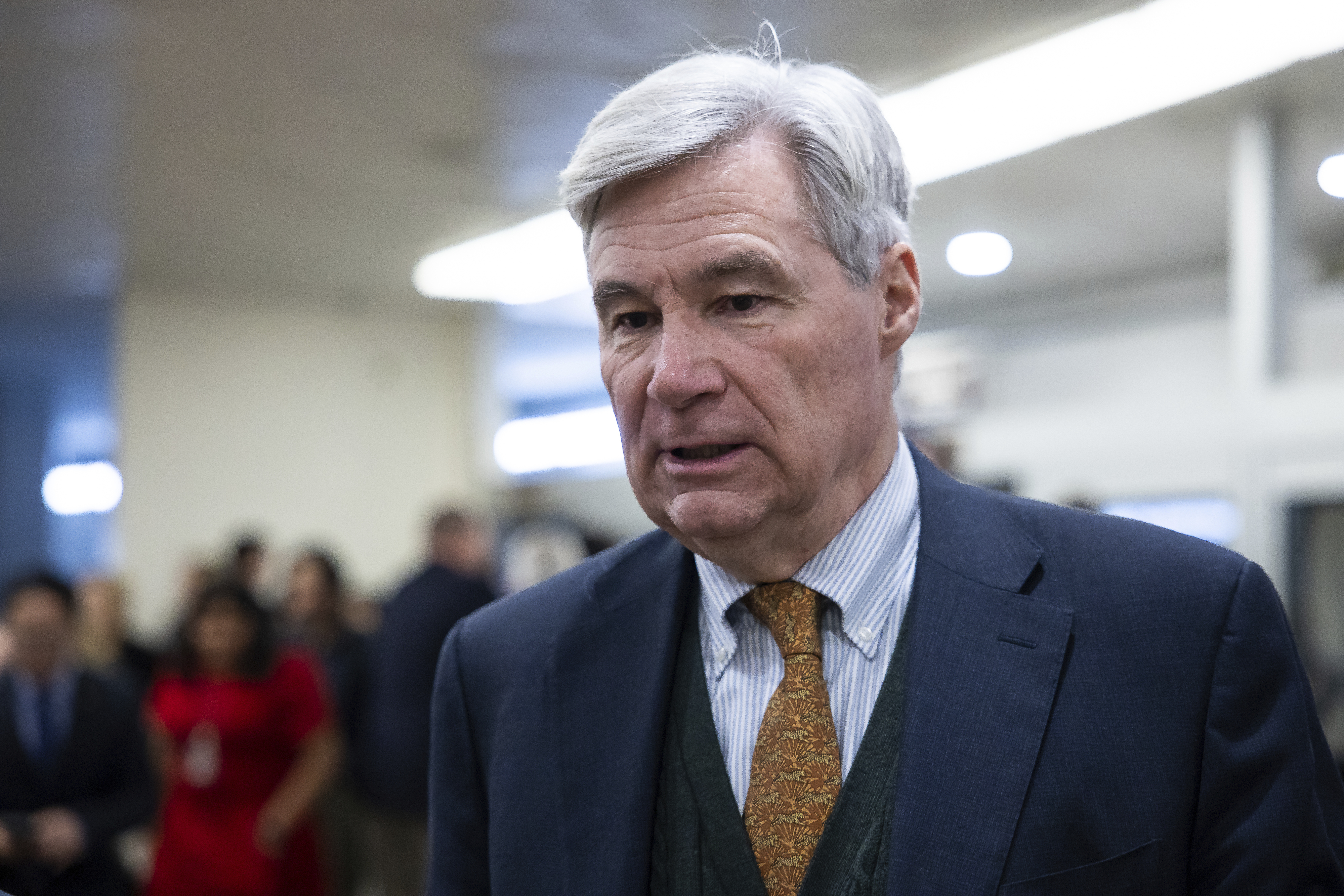 Sen. Sheldon Whitehouse (D-R.I.) walks to a vote at the U.S. Capitol.